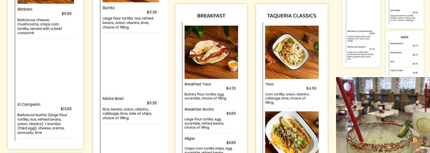 Salsa Limón Menu