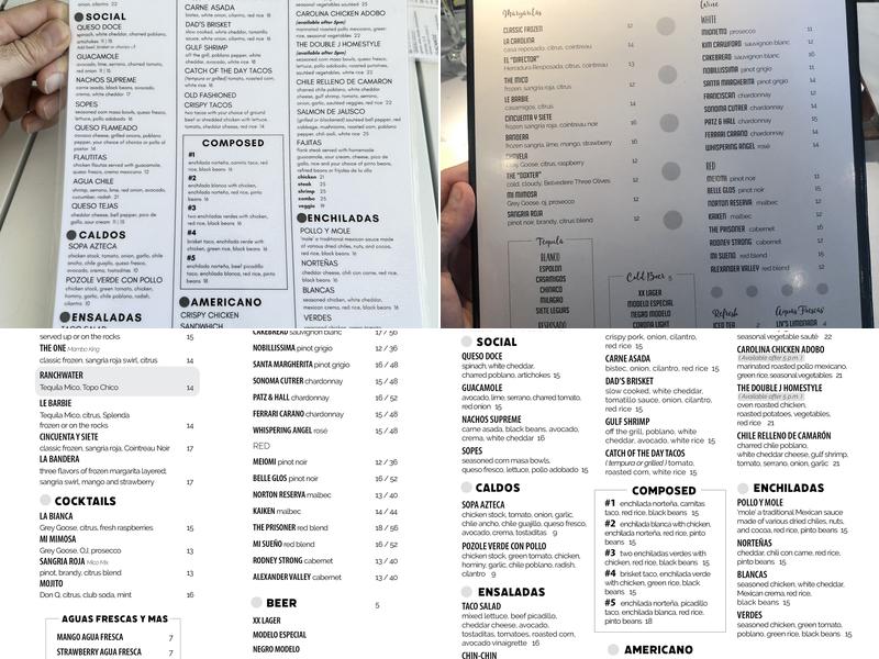 Doce Mesas Menu