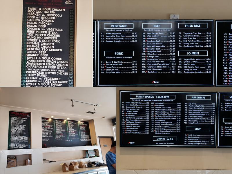 Chan's Chinese Restaurant Menu