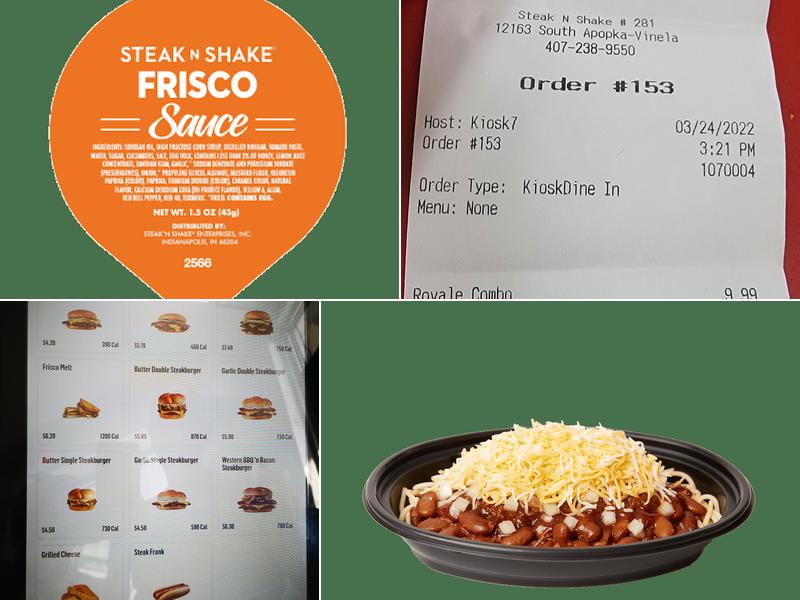 Steak 'n Shake Menu