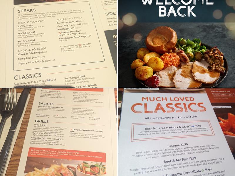 The Fountain Beefeater Menu