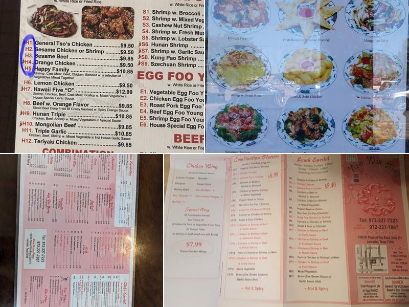 Win Hing Restaurant Menu