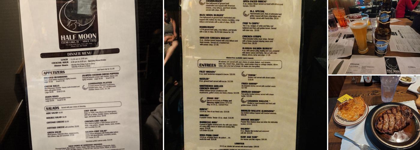 Half Moon Inn Menu