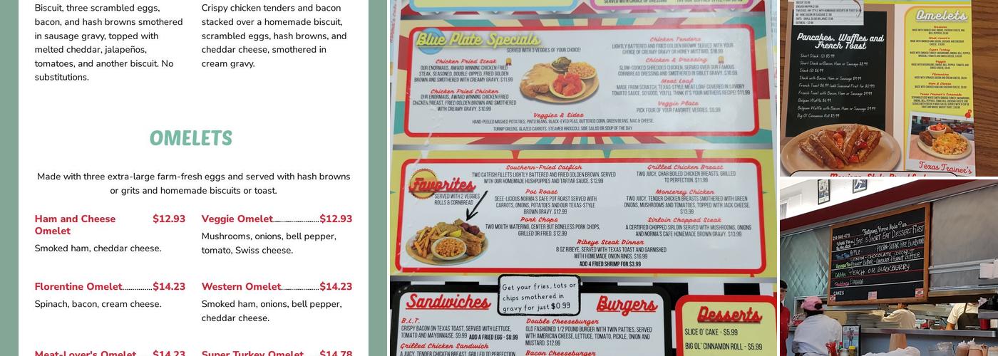 Norma's Cafe Menu