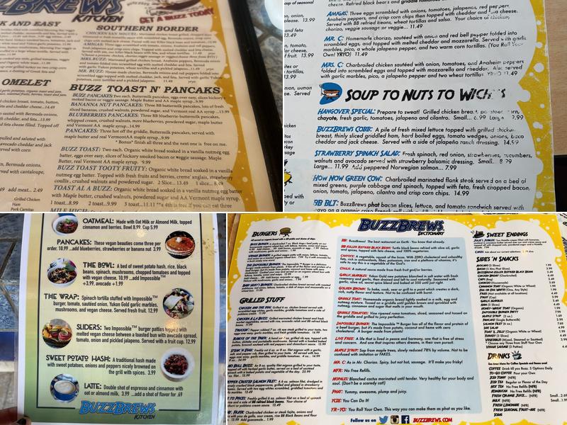 BUZZBREWS Kitchen (Central) Menu