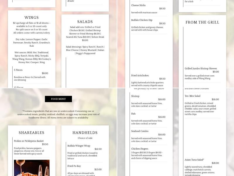 WingPlace Menu