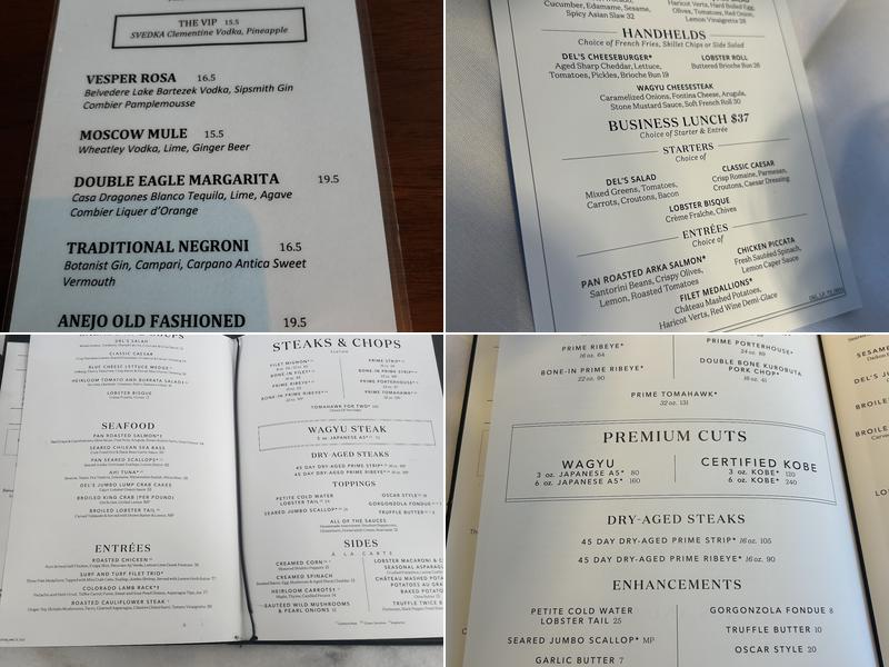 Del Frisco's Double Eagle Steakhouse Menu