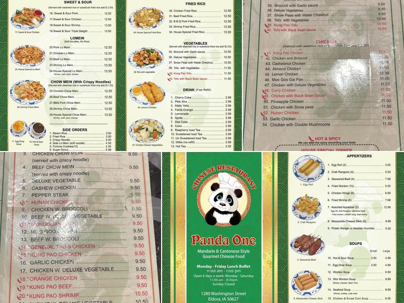 Panda One Menu