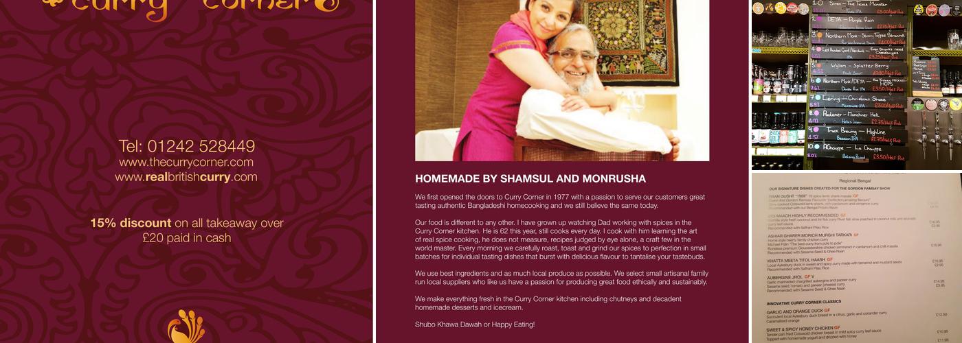 The Curry Corner Menu