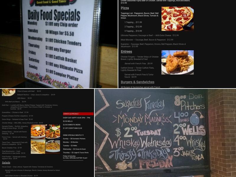 Scooters Bar & Grill Menu