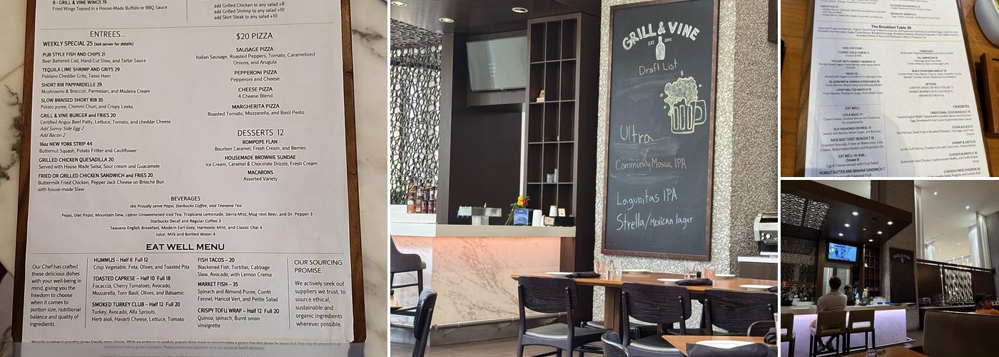 Grill & Vine Menu