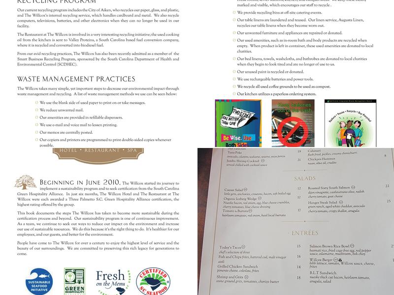 The Willcox Restaurant Menu