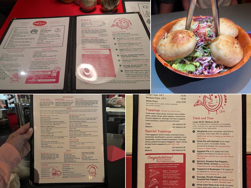 Home Slice Pizza Menu