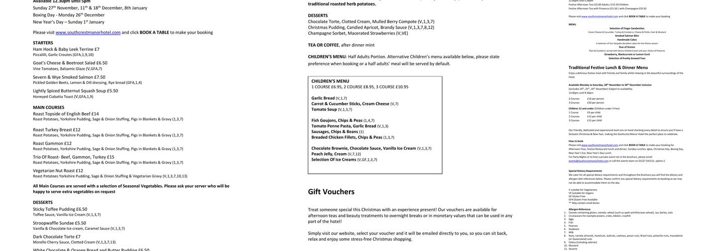 Oscar's Restaurant Menu