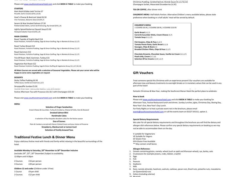 Oscar's Restaurant Menu