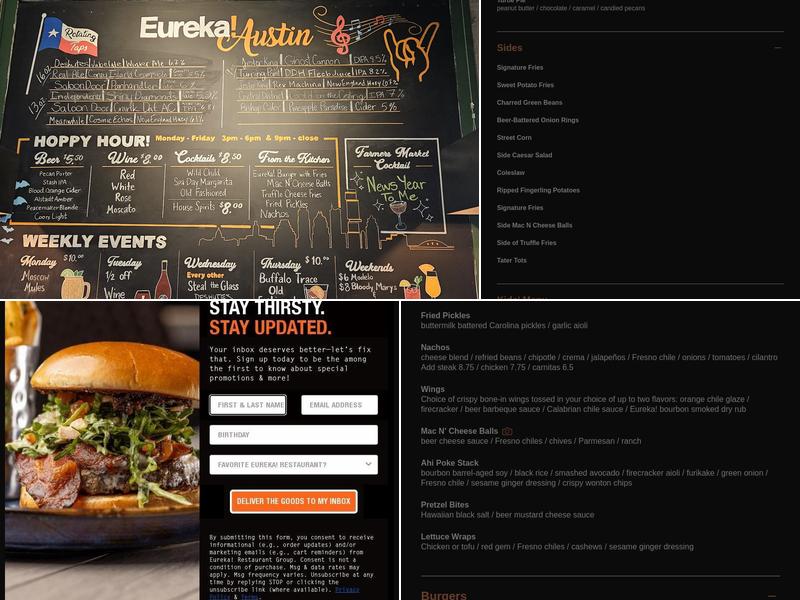 Eureka! Menu