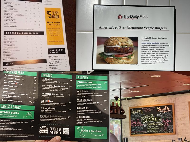 Hopdoddy Burger Bar Menu