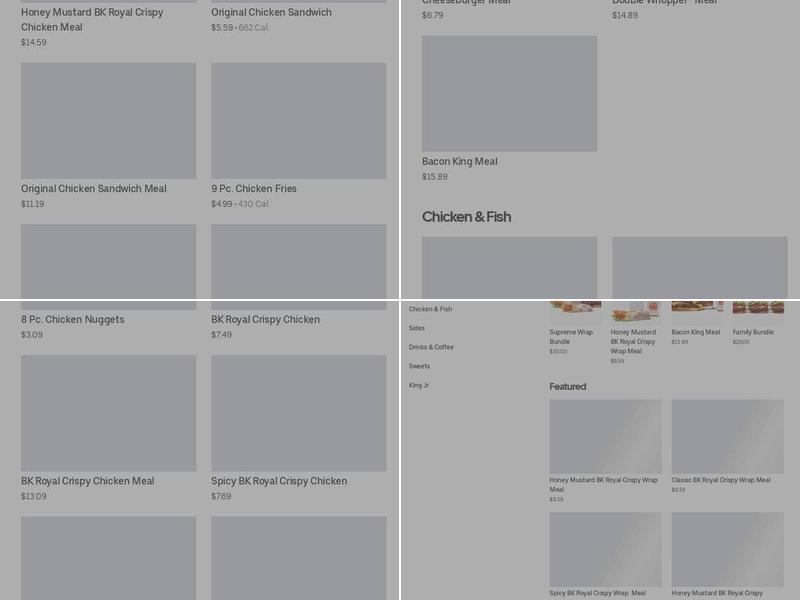 Burger King Menu