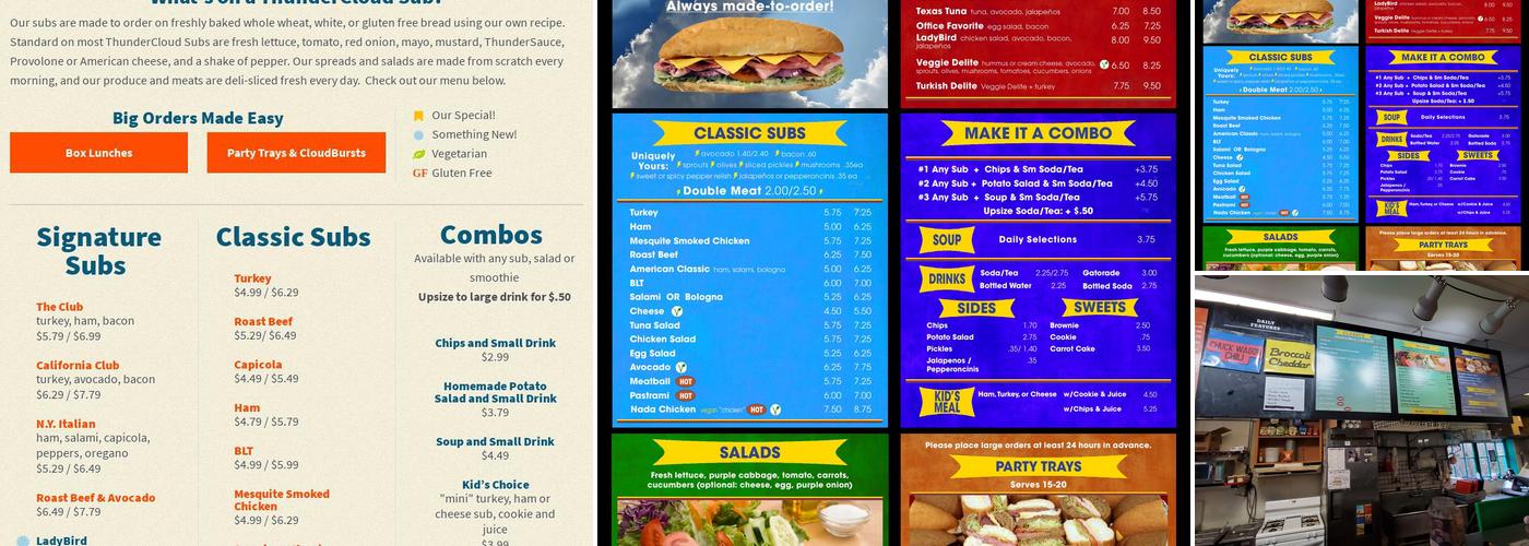 ThunderCloud Subs Menu