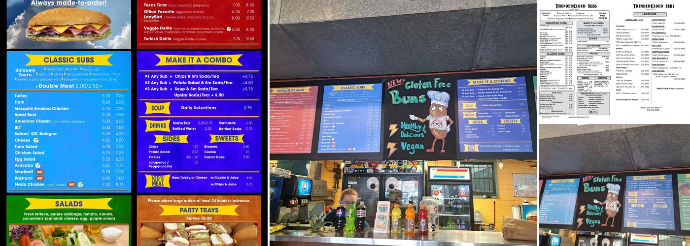 ThunderCloud Subs Menu