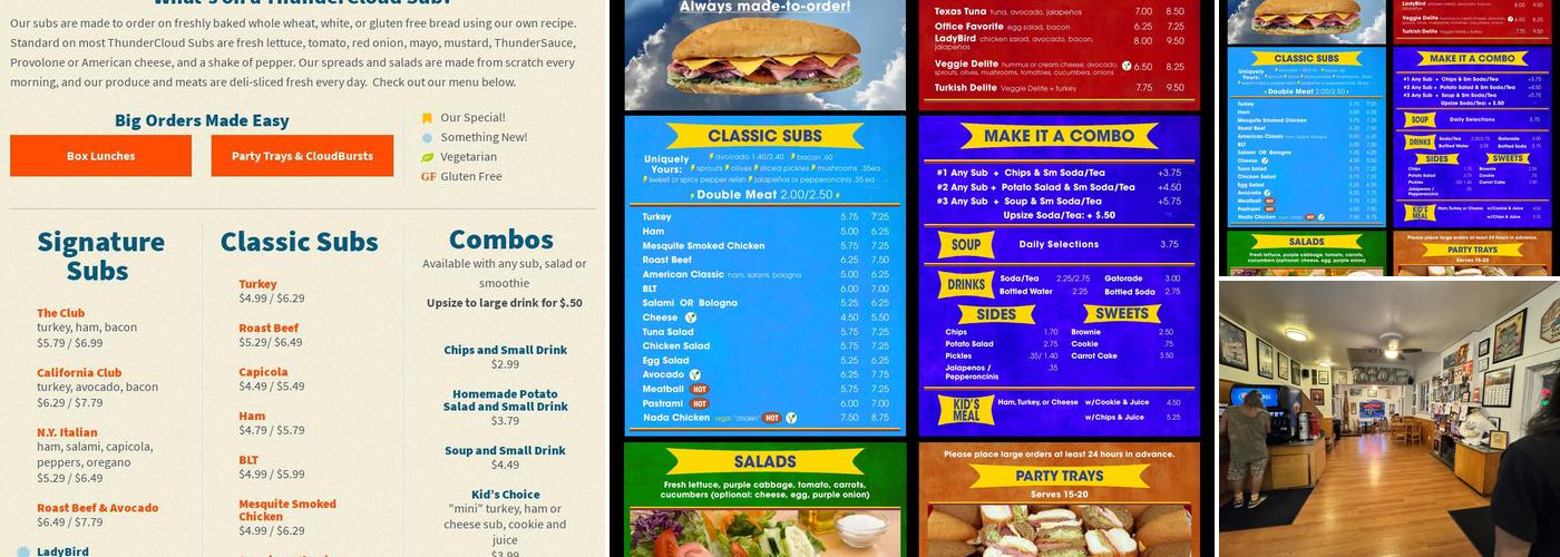 ThunderCloud Subs Menu