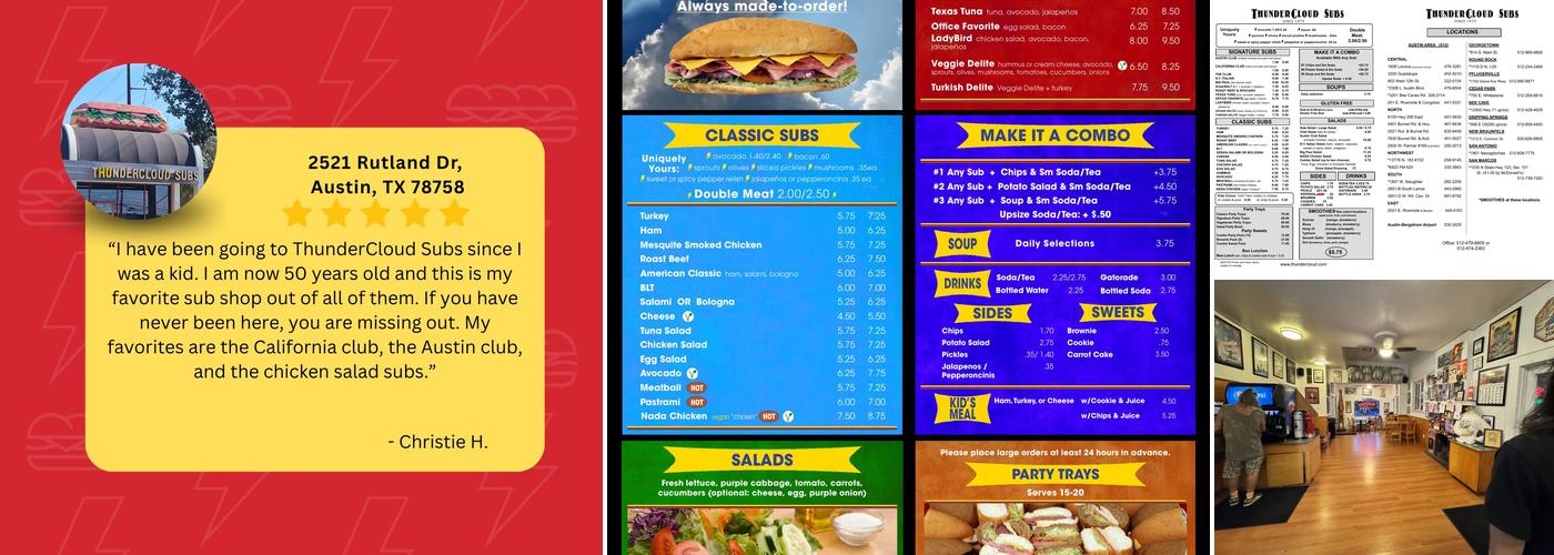 ThunderCloud Subs Menu