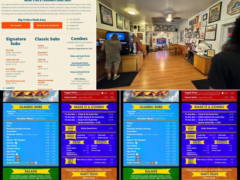 ThunderCloud Subs Menu