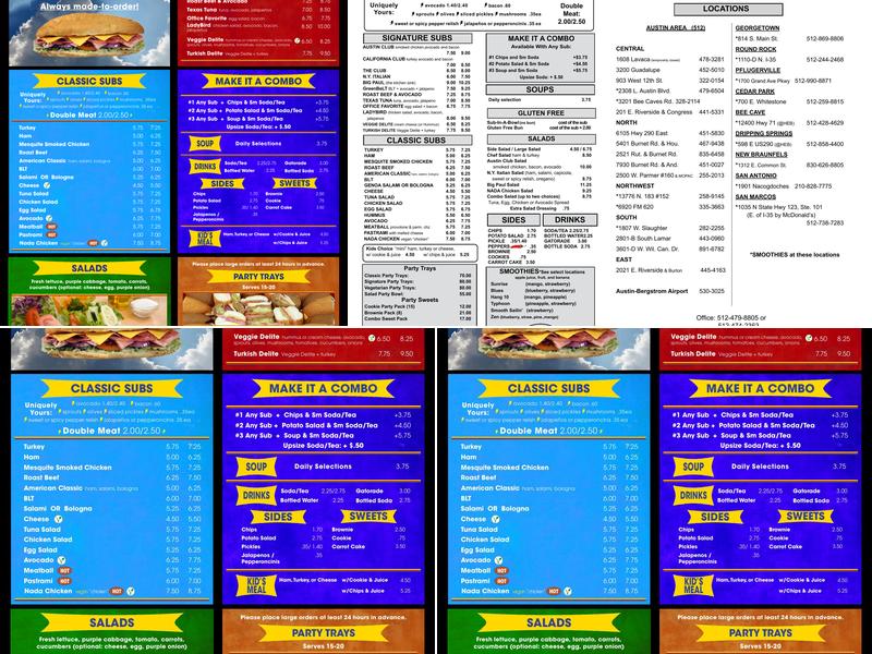 ThunderCloud Subs Menu