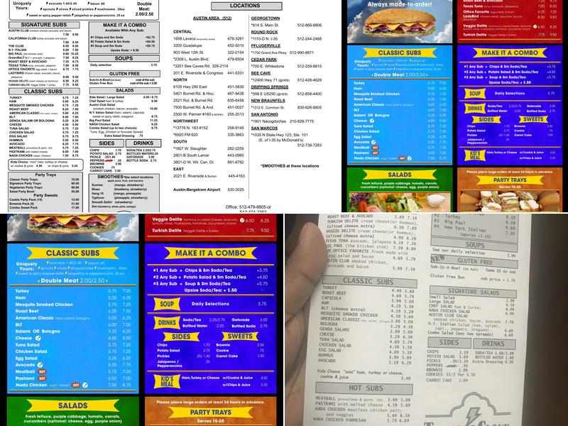 ThunderCloud Subs Menu