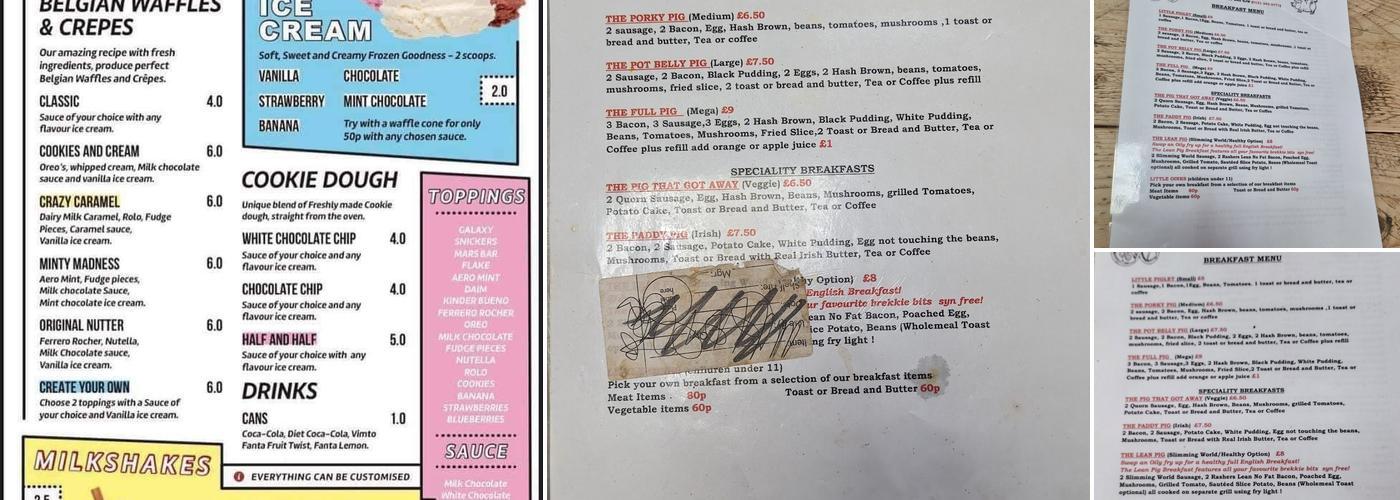 the village kitchen Rubery Menu