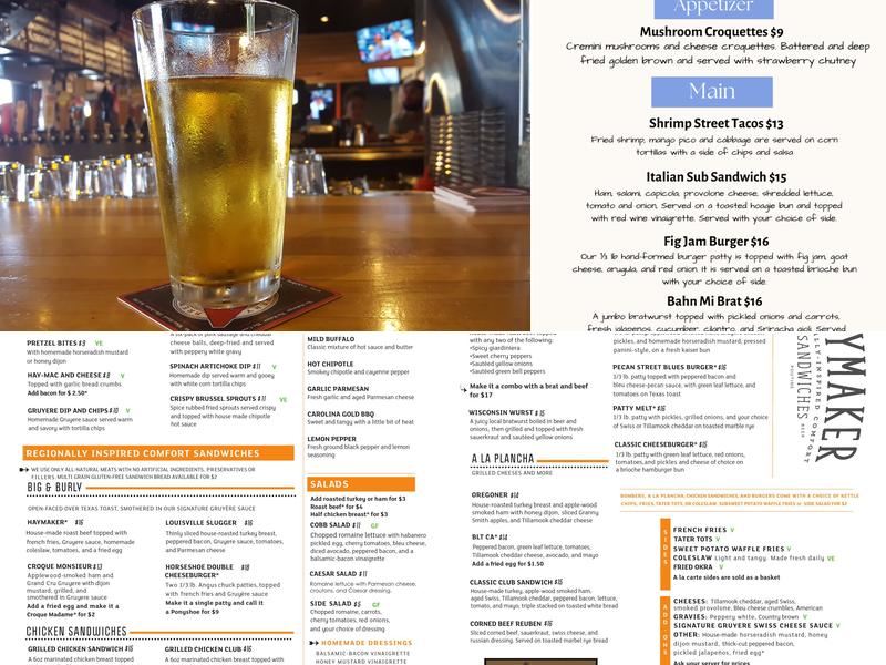 Haymaker Menu