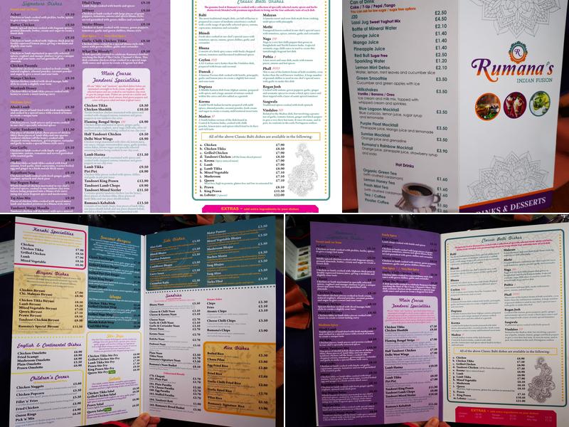 Rumana's.....Indian Fusion Menu