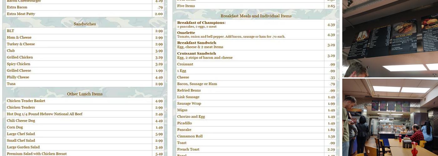 Messhall Cafe Menu