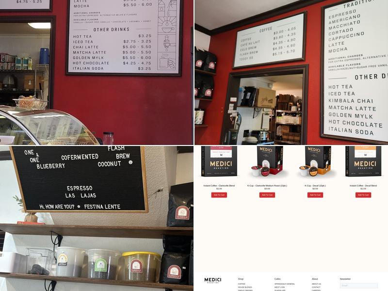 Medici Roasting Menu