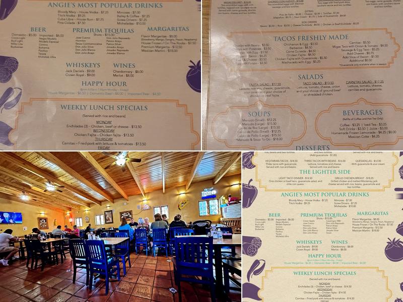 Angie's Menu