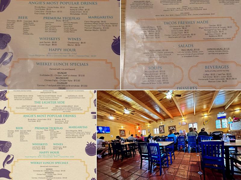 Angie's Menu