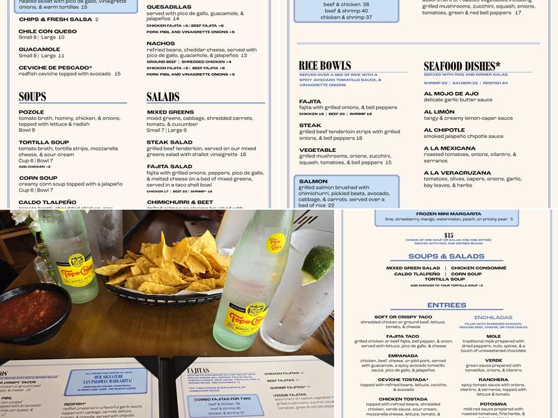 Las Palomas Restaurant & Bar Menu