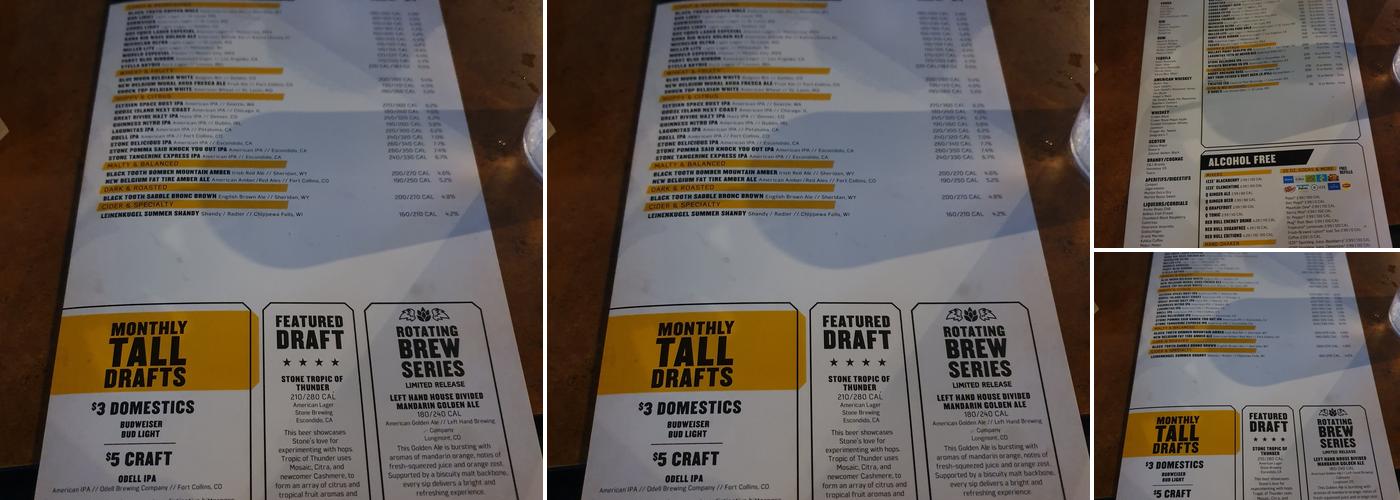 Buffalo Wild Wings Menu