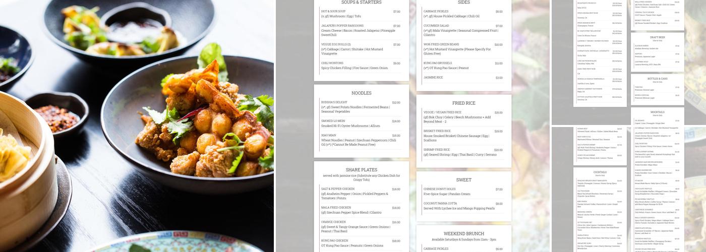 Old Thousand Menu