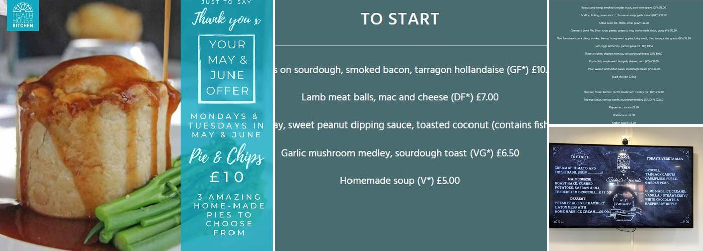 Heath House Kitchen Menu