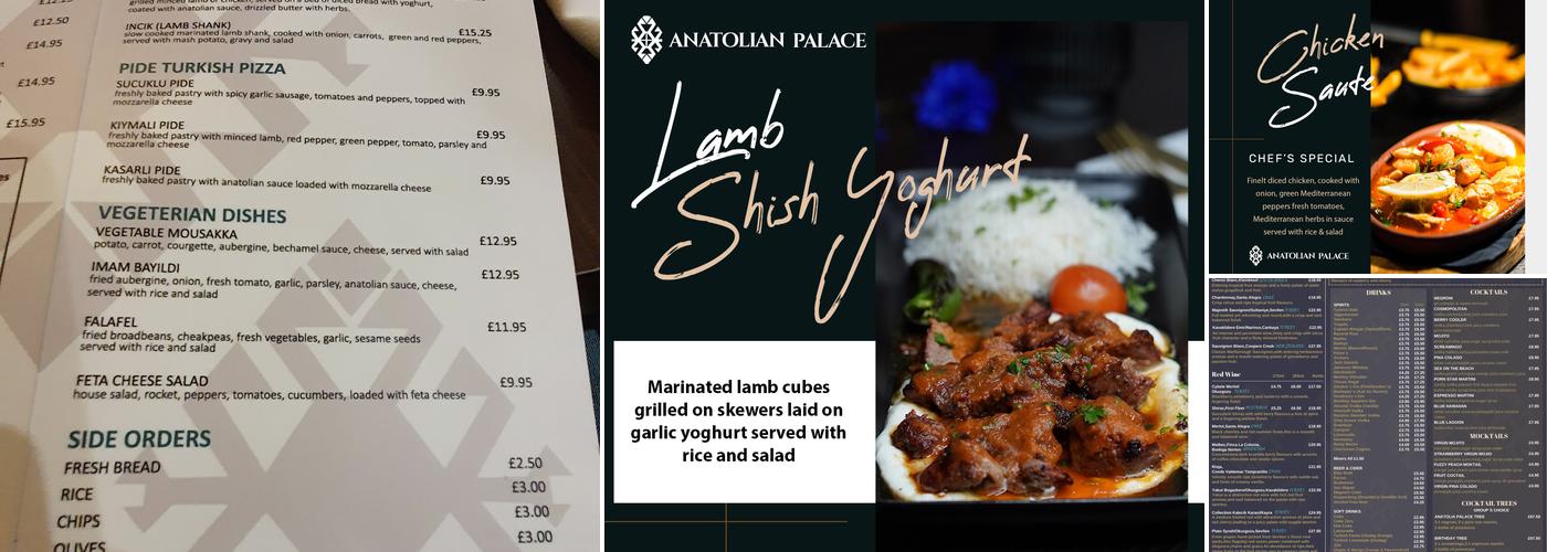 Anatolian Palace Menu