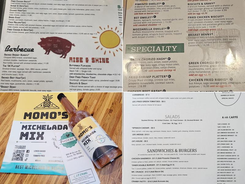 Phoebe's Diner - Oltorf Menu