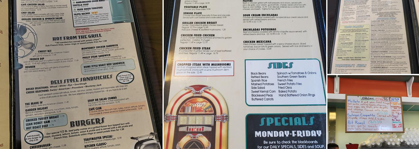 Austin Diner Menu