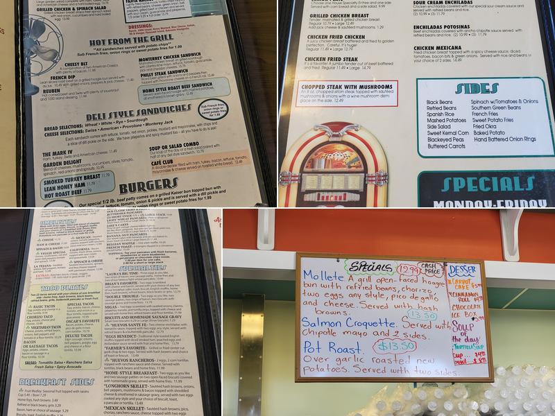 Austin Diner Menu
