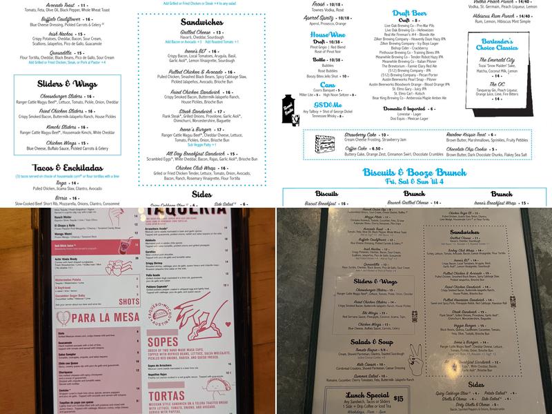 Irene’s Menu