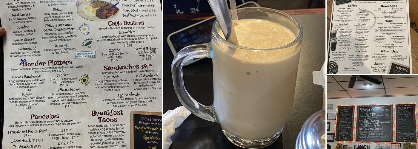 Cafe Java Menu