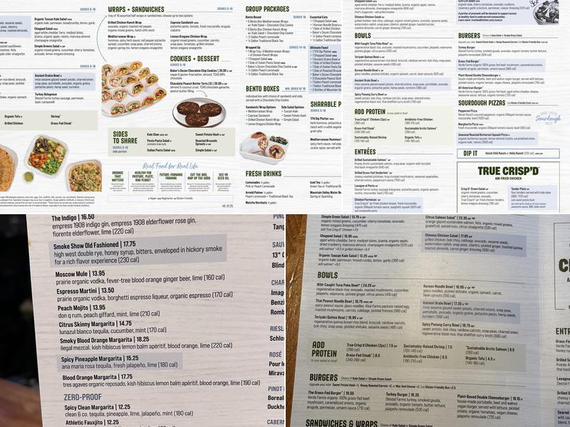 True Food Kitchen Menu