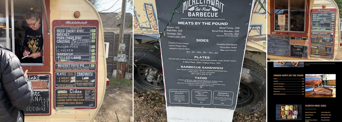 Micklethwait Craft Meats BBQ & Catering Menu