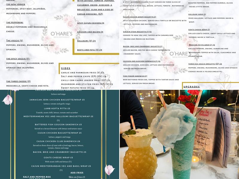 OHare’s Bar And Restaurant Menu