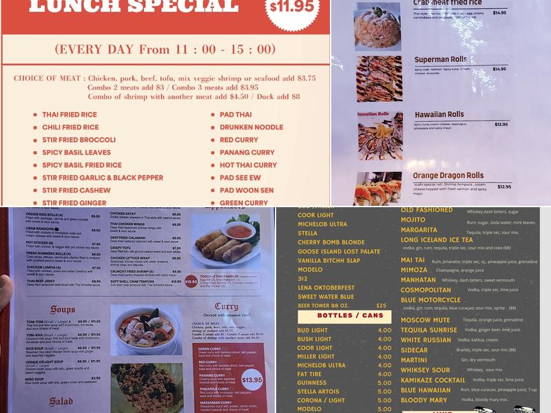Touch of Thai 2 Menu